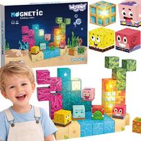 montessori zaislai - Woopie magnetinis konstruktorius Montessori vandenyno dėlionė 3D, 63 vnt. - 1 nuotrauka