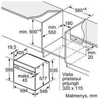 imontuojama orkaite pirolize - Bosch HBG7741B1 - 3 nuotrauka
