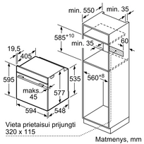 imontuojama orkaite pirolize - Bosch HBG7741B1 - 5 nuotrauka