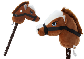 pliusinis arkliukas - Lean Toys Hobby Horse, tamsiai rudas (Dark Brown), 70 cm - 1 nuotrauka