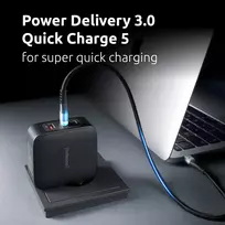 usb c pakrovejas - POWER ADAPTER USB-C GAN  C520C/7810010 INTENSO - 4 nuotrauka