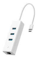 usb c ethernet - TP-Link UE330C USB 3.0 Type-C į Gigabit Ethernet tinklo adapteris su 3 prievadų USB 3.0 tipo A šakotuvu Balta (White) - 4 nuotrauka