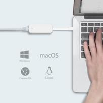 usb c ethernet - TP-Link UE330C USB 3.0 Type-C į Gigabit Ethernet tinklo adapteris su 3 prievadų USB 3.0 tipo A šakotuvu Balta (White) - 5 nuotrauka