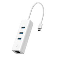 usb c ethernet - TP-Link UE330C USB 3.0 Type-C į Gigabit Ethernet tinklo adapteris su 3 prievadų USB 3.0 tipo A šakotuvu Balta (White) - 11 nuotrauka
