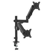 spyruokles - Maclean MC-136 Dvigubas monitoriaus laikiklis, dujinė spyruoklė, 17"-32", 2-10 kg, Juodas (Black) - 8 nuotrauka