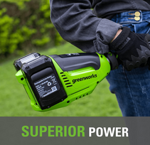 akumuliatorine krumapjove - Greenworks GD24X2TX, 24 V - 8 nuotrauka