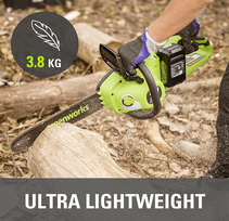 greenworks grandininis pjuklas - Greenworks Cordless Chainsaw, 36 cm - 11 nuotrauka