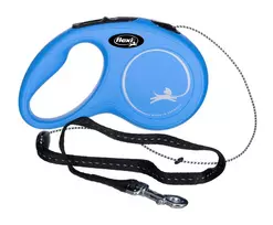 suns pavadeliais - FLEXI New Classic S Cord 5 m mėlynas (Blue) automatinis pavadėlis - 5 nuotrauka