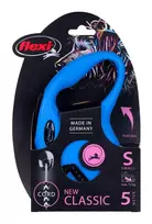 suns pavadeliais - FLEXI New Classic S Cord 5 m mėlynas (Blue) automatinis pavadėlis - 6 nuotrauka