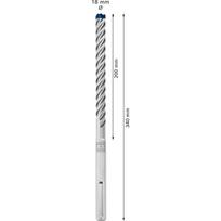 graztas betonui 18 mm - Grąžtas betonui Bosch SDS-max-8X; 18x200x340 mm; 5 vnt. - 5 nuotrauka