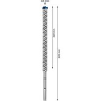 graztas betonui 32 mm - Grąžtas betonui Bosch SDS-max-8X; 32x400x520 mm; 5 vnt. - 5 nuotrauka
