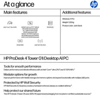 stacionarus kompiuteriai - HP ProDesk 4 Tower G1i Desktop AI PC Intel Core Ultra 5 225 16GB DDR5 512GB SSD Windows 11 Pro Juodas (Black) - 8 nuotrauka