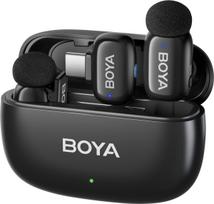 microphone - BOYA Mini 2-02 belaidis mikrofonas (2TX + 1RX) Juodas (Black) - 5 nuotrauka
