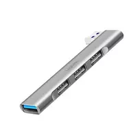 usb 2.4 a - LogiLink Slim USB-A HUB 1x USB 3.0, 3x USB 2.0 UA0436 Sidabrinis (Silver) - 2 nuotrauka