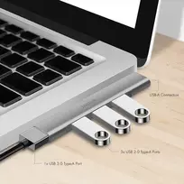 usb 2.4 a - LogiLink Slim USB-A HUB 1x USB 3.0, 3x USB 2.0 UA0436 Sidabrinis (Silver) - 8 nuotrauka