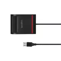 id korteliu skaitytuvas - Logilink USB 2.0 card reader, for smart ID CR0047 Black - 2 nuotrauka