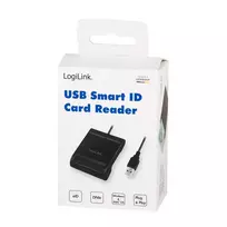 id korteliu skaitytuvas - Logilink USB 2.0 card reader, for smart ID CR0047 Black - 4 nuotrauka
