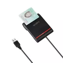 id korteliu skaitytuvas - Logilink USB 2.0 card reader, for smart ID CR0047 Black - 8 nuotrauka