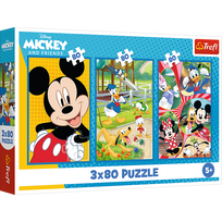 mickey mouse - Trefl Mikio Peliuko Komanda 34887, 3 x 80 det. - 5 nuotrauka