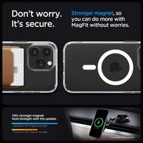 iphone 15 pro telefonai - Spigen "Ultra Hybrid MAG iPhone 15 Pro" White - 4 nuotrauka