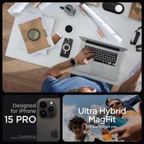 iphone 15 pro telefonai - Spigen "Ultra Hybrid MAG iPhone 15 Pro" White - 7 nuotrauka