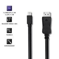 kabelia dp - Qoltec Cable Displayport 1.1 to Displayport 1.1 Black 1.8m - 6 nuotrauka