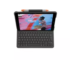 klaviatura slim - Logitech Slim Folio QWERTZ Vokiečių (German) Grafitas (Graphite) - 8 nuotrauka