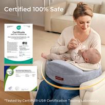 pagalve memory - MOMCOZY EXCLUSIVE MEMORY FOAM MAITINIMO PAGALVĖ, Pilkas (Gray) - 9 nuotrauka