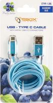 adapteriai type c - Sbox USB-C 1.5m USB-TYPEC-15BL blue - 2 nuotrauka