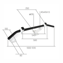 sanro sports - Prie sienos tvirtinamas skersinis SANRO LM-1, Juodas (Black) - 2 nuotrauka