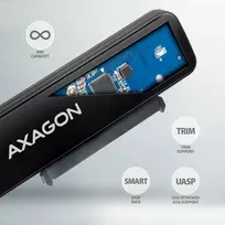 sata usb adapteris 3.5 hdd - AXAGON ADSA-FP2C USB-C 5Gbps - SATA 6G, 2.5" SSD/HDD SLIM adapteris - 4 nuotrauka