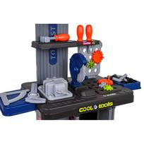 staliukas lavinamasis - Lean Toys žaislinis meistro staliukas - lagaminas su įrankiais 2-viename - 5 nuotrauka