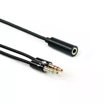 3.5mm male - Sbox 3.5mm F. 4Pin - 2 X 3.5mm M. 3Pin 0.2m 35F-2X35M - 2 nuotrauka