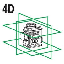 4d lazeris nivelyras - YATO YT-30419 4D, 16 linijų, žalias (Green) - 4 nuotrauka