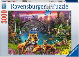 puzzle 3000 - Dėlionė Ravensburger Tiger In Paradise 16719, 3000 vnt. - 2 nuotrauka