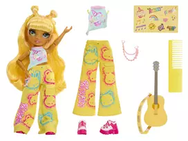 rainbow junior high - MGA Rainbow High Jr High Rockband lėlė Sunny, geltona (Yellow), 23 cm - 8 nuotrauka