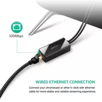 chromecast - Ugreen External network adapter USB 100Mbps for Chromecast 1m Black - 5 nuotrauka