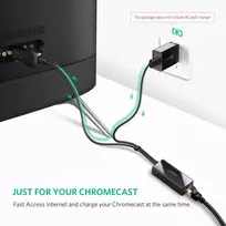 chromecast - Ugreen External network adapter USB 100Mbps for Chromecast 1m Black - 6 nuotrauka