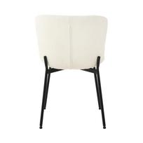 kedes kreslai - Valgomojo kėdė Home4you Manolo 10551, matinė, balta, 48 cm x 59 cm x 83 cm - 3 nuotrauka