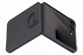 z flip case ring - Samsung Silicone Case with Ring PF766TBEGWW Flip7 (Black) - 4 nuotrauka