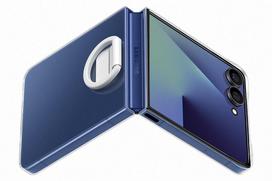 z flip case ring - Samsung Silicone Case with Ring QF766CTEGWW Flip7 (Transparent) - 2 nuotrauka