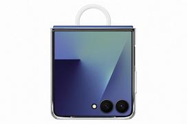 z flip case ring - Samsung Silicone Case with Ring QF766CTEGWW Flip7 (Transparent) - 4 nuotrauka