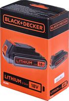 li ionu akumuliatoris - Akumuliatorius 18V 2,5 Ah Li-ion, Black & Decker - 3 nuotrauka