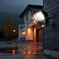 judesio lempute - Maclean MCE442 Solar Lamp LED Spotlight Motion Sensor Floodlight Wall Mount Light Twilight IP44 6W 6 - 2 nuotrauka