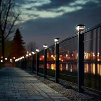 tvora - GreenBlue GB128 LED saulės lempa 100x100 mm, juoda (Black) su prieblandos jutikliu - 5 nuotrauka