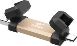 isorinis ssd diskas 500gb - Silicon Power DS72 | 500GB | USB Type-A/USB Type-C 3.2 Gen 2 | Gold | SP500GBUC3S72VPG - 3 nuotrauka