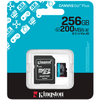 sd kortele 256gb - Kingston Canvas Go Plus 256GB microSDXC + SD Adapter - 9 nuotrauka