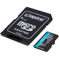 sd kortele 256gb - Kingston Canvas Go Plus 256GB microSDXC + SD Adapter - 10 nuotrauka