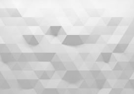 Fototapetas Artgeist Harmony Of Triangles - Geometric Illusion Of Grey And White Elements, 245 cm x 245 cm