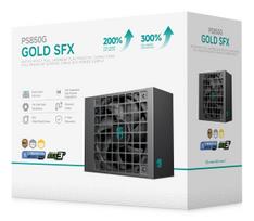 psu 850w - DeepCool PS850G 850W SFX ATX 3.1 Gold modular Juodas (Black) - 3 nuotrauka